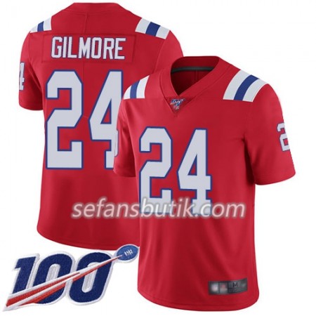 New England Patriots Tröjor Stephon Gilmore 24 Nike Röd 100th - Herr New England Patriots Tröjor Stephon Gilmore 24 Nike Röd 100th - Herr